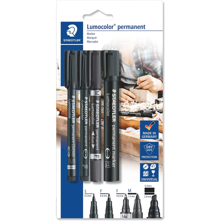pack marqueurs permanents Staedtler noir