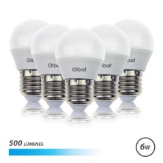 ✅ Elbat Pack 5 Ampoules LED G45 - 6W - 500Lm - E27 - Lumière Froide - Couleur Blanc couleur Blanc en stock