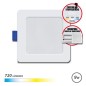 Downlight Carré Elbat 9W - 720Lm - Sélecteur 3 Températures + Support Mural - Couleur Blanc