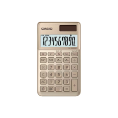 calculatrice Casio dorée écran large
