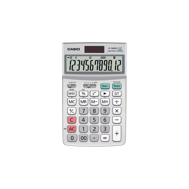 Calculatrice de bureau Casio JF-120ECO-W-EP 12 chiffres