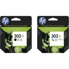 HP Pack 302 XL Noir et couleurs