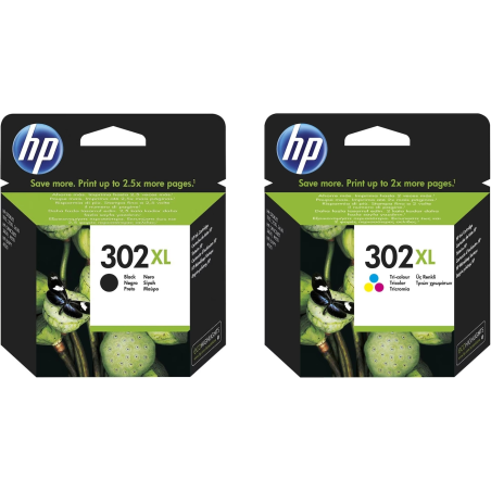 ✅ HP Pack 302 XL Noir et couleurs couleur pack en stock