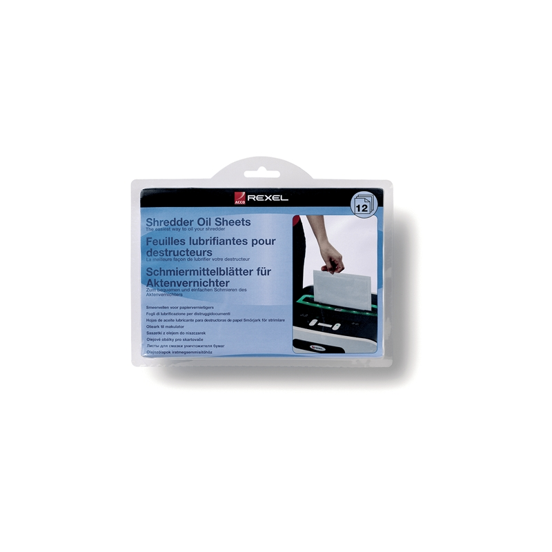 Rexel Lot de 12 feuilles de lubrifiant pour broyeur