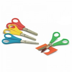 ✅ LOT de 10 Ciseaux scolaires Faibo 13 cm - Pointe ronde - Acier inoxydable - Couleurs assorties couleur Surtido en stock