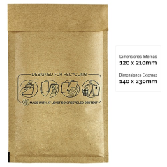 Bankers Box Pack de 100 Sacs à Bulles Rembourrés - Mesure 120x210mm - Bulles Internes pour Amorti - Idéal pour Produits