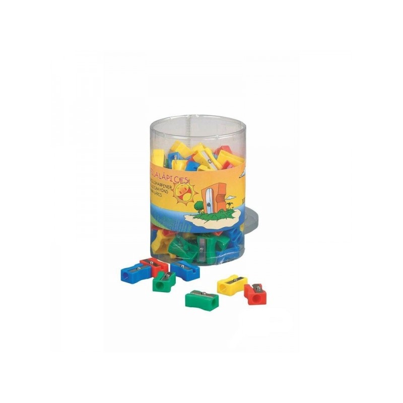 Taille-crayons 1 Trou Plastique Recyclable - Faibo - Bocal 100

