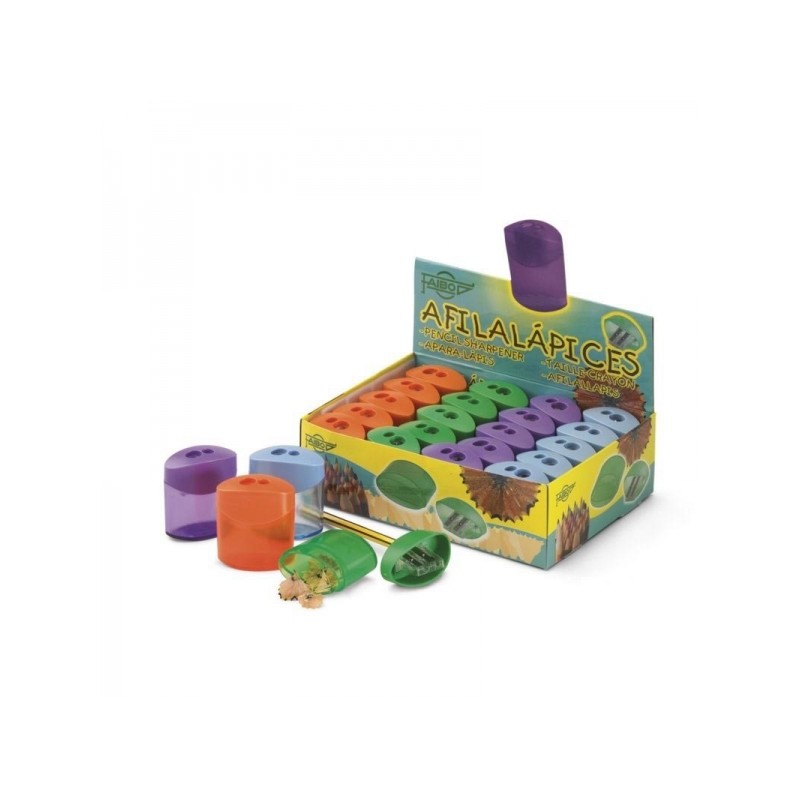 Taille-crayons 2 Trous Présentoir 20x - Faibo - Recyclable

