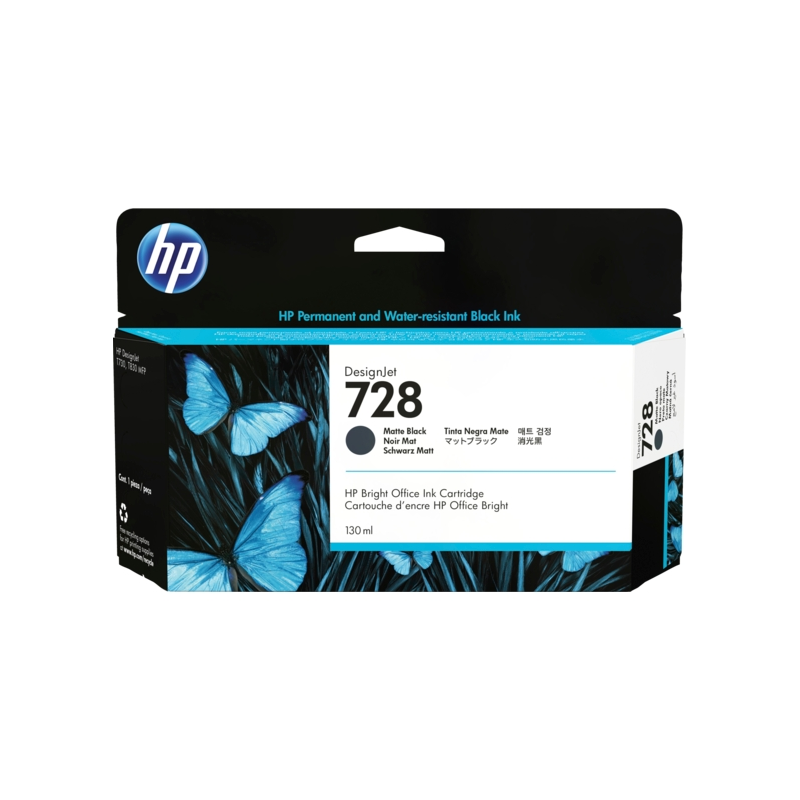 HP cartouche encre noire mate 728 130ML