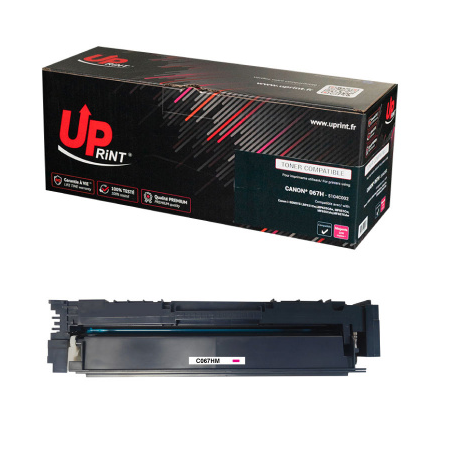 ✅ Toner Uprint compatible Canon 067H magenta - Remplace 5104C002/5100C002 couleur magenta en stock