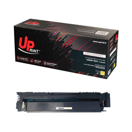 ✅ Toner Uprint compatible Canon 067H jaune - Remplace 5103C002/5099C002 couleur jaune en stock