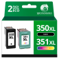 Pack compatible avec HP 350XL 351XL noir et couleur Pack compatible avec HP 350XL 351XL noir et couleur