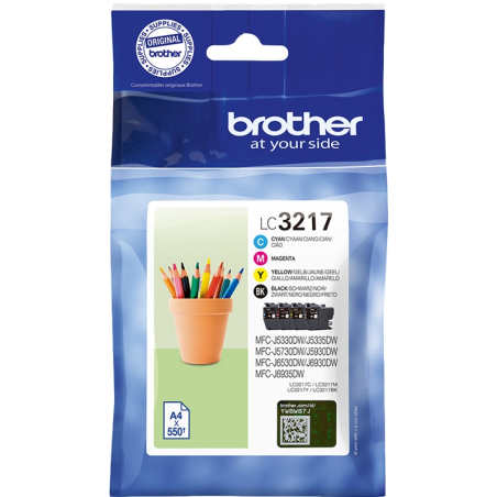 Pack cartouches Brother LC3217 couleurs