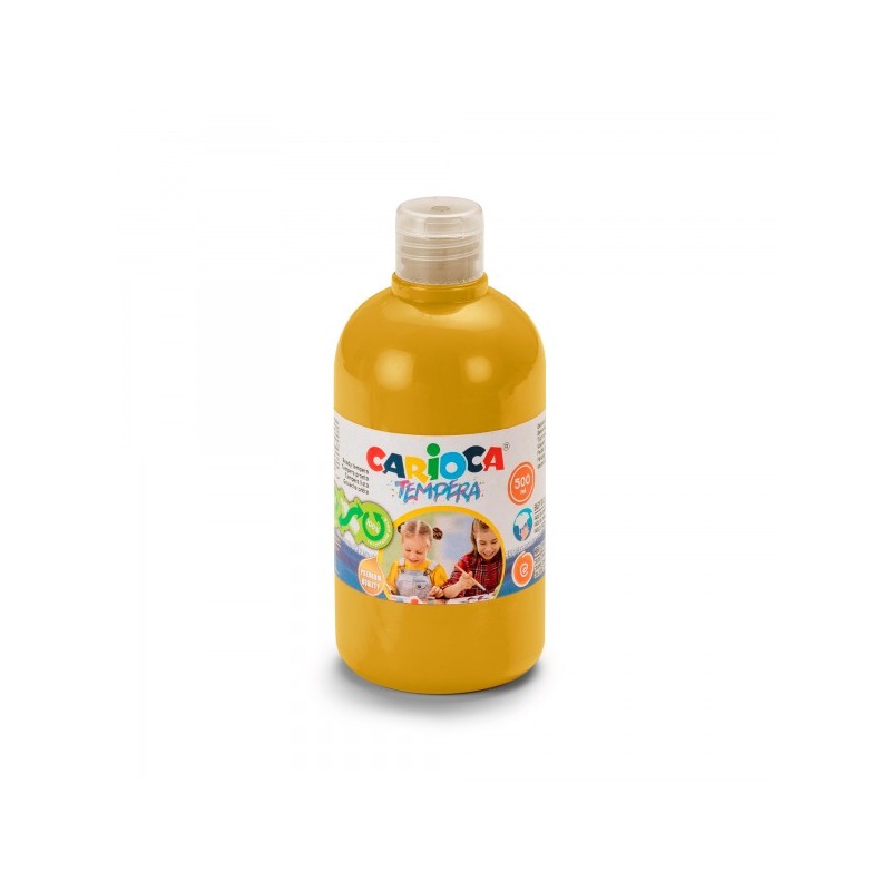 Flacon Carioca Tempera - 500 ml - Couleurs super lavables - Facile à mélanger - Applicable sur matériaux poreux - Haute opacité
