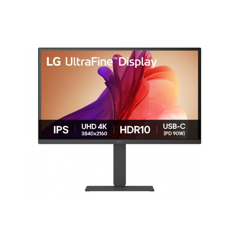Moniteur LG 27" IPS UHD 4K 60 Hz HDR 10 LED - Temps de réponse de 5 ms - Réglable en hauteur, inclinaison et rotation - 2