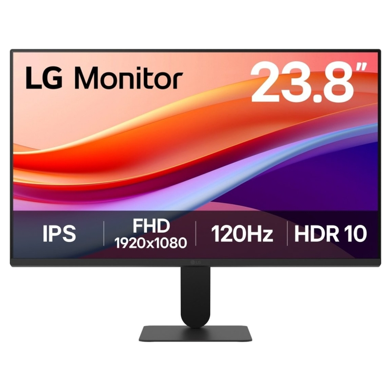 Moniteur LG 23,8" LED IPS Entrée de gamme Full HD 120 Hz - Temps de réponse 5 ms - 16:9 - HDMI - VESA 100 x 100 mm