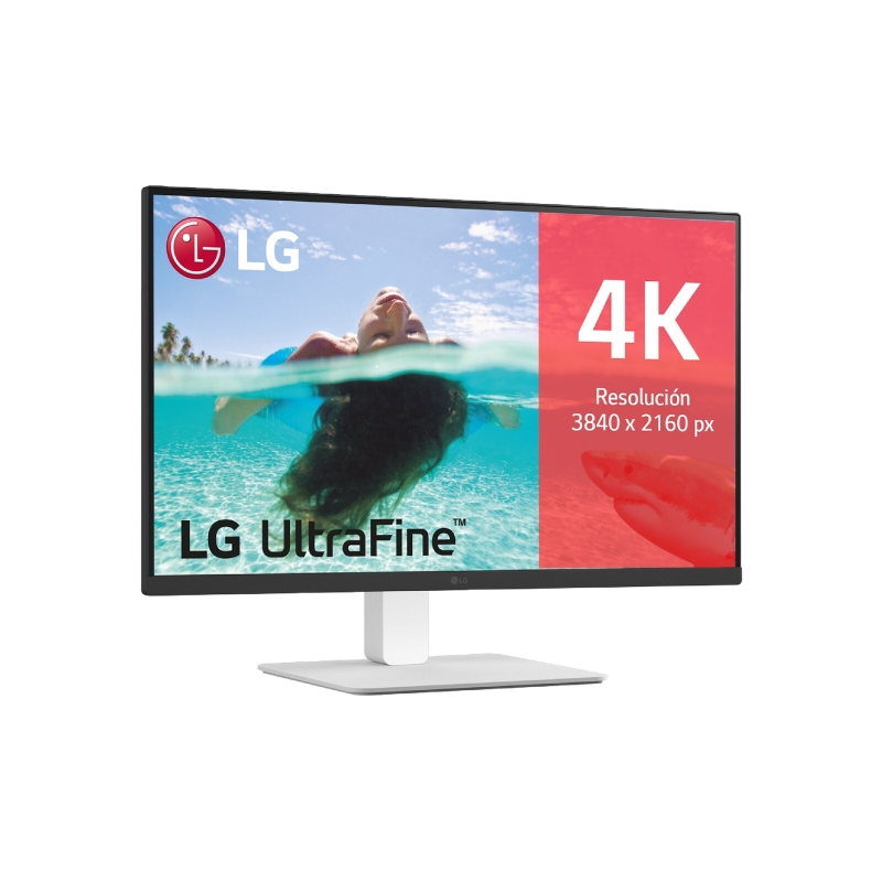 Moniteur LED LG UltraFine 27" IPS UltraHD 4K HDR10 - 60 Hz - Réponse 5 ms - Angle de vision 178º - 16:9 - HDMI, DisplayPort