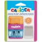 Taille-crayon 2 trous avec gomme Carioca couleurs assorties