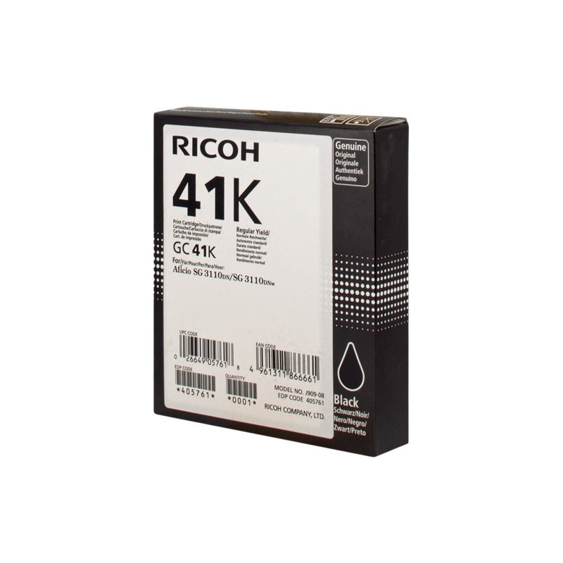 Ricoh cartouche gel encre GC-41BK noir Ricoh cartouche gel encre GC-41BK noir