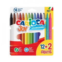✅ Carioca Joy Pack de 12 Feutres + 2 Offerts - Couleurs Assorties couleur Surtido en stock
