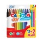 Carioca Joy Pack de 12 Feutres + 2 Offerts - Couleurs Assorties