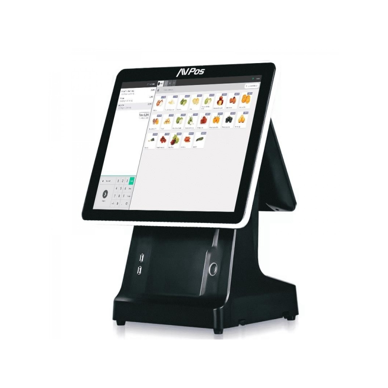 AVPos POS K6000 15 Touch - Imprimante intégrée - 2ème écran 9,7 - I5 - Mémoire 8 Go - SSD 128 Go - VGA et HDMI - Couleur Noir AVPos POS K6000 15 Touch - Imprimante intégrée - 2ème écran 9,7 - I5 - Mémoire 8 Go - SSD 128 Go - VGA et HDMI - Couleur Noir