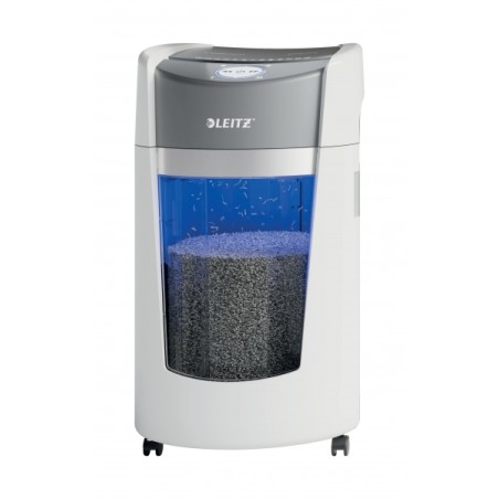 ✅ Destructeur de papier Leitz IQ OptiMax Office DIN P5 - Détruit jusqu'à 10 feuilles - Poubelle 35 L avec tech en stock