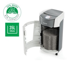 ✅ Destructeur de papier Leitz IQ OptiMax Office DIN P5 - Détruit jusqu'à 10 feuilles - Poubelle 35 L avec tech en stock