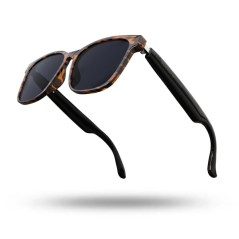Tortoiseshell sunglasses with black temples