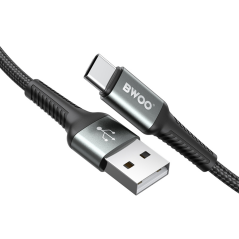 BWOO Câble USB vers USB-C X288C - 1M - Noir, charge rapide