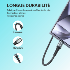BWOO Câble USB vers USB-C X288C - 1M - Noir, charge rapide