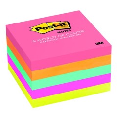 ✅ Bloc Post-it de 500 Feuillets Adhésifs Amovibles Couleurs Néon 76x76 mm - Papier certifié PEFC - Couleurs A en stock