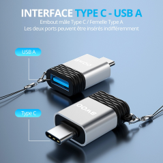 BWOO Adaptateur BZ-35 Type C vers USB - Gris