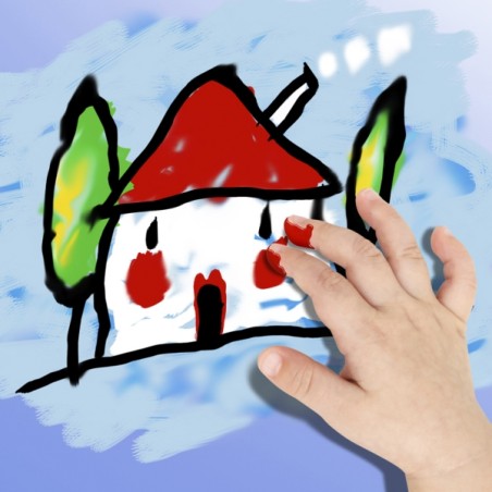 PlayColor Basic Finger Paint Lot de 6 flacons de peinture au doigt 40 ml - Testé dermatologiquement - Séchage rapide - Sans