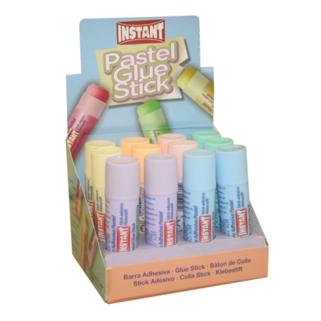 ✅ LOT de 12 Bâton de Colle Pastel Instantanée 20grs - Convient aux Enfants et/ou Usage Domestique - Lavable - en stock