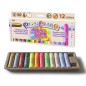 PlayColor Tuttifrutti Pack de 12 Temperas Solides - Elles ne froissent pas le papier - Elles n'ont pas besoin de vernis