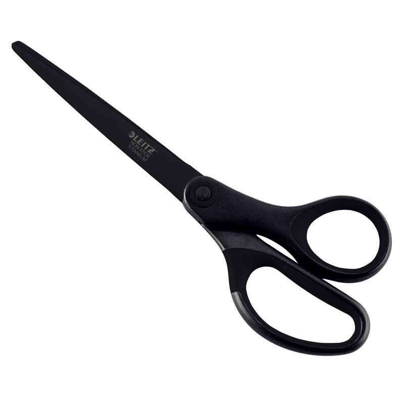 Ciseaux Leitz Titanium Anti-Adhésif - 180mm - Revêtement Anti-Adhésif, Poignée Pratique - Noir