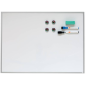 Nobo Petit tableau blanc magnétique avec cadre en aluminium 585 x 430 mm - Effaçable à sec - Blocs adhésifs - Idéal pour les