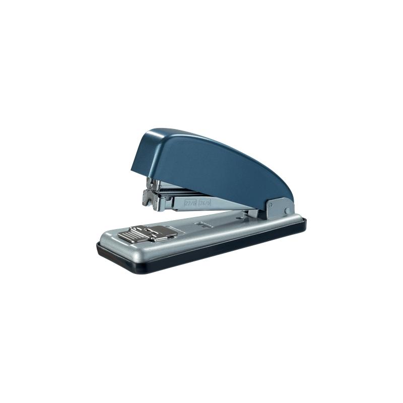 Petrus 226 Agrafeuse Métal - Jusqu'à 30 Feuilles - Agrafage Fermé, Ouvert et Clouage - Couleur Bleu/Argent