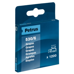 ✅ Petrus Boite de 1200 Agrafes Cuivre 530/6 pour Cloueuse - Goupille 6mm couleur Cobre en stock