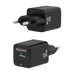 ✅ Aisens Gan USB-C Chargeur 30W - Haute efficacité énergétique - Technologie AI pour une charge rapide - Mult en stock