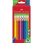 Faber-Castell Jumbo Junior Lot de 20 crayons de couleur triangulaires + taille-crayon - Mine incassable - Lavables - Couleurs