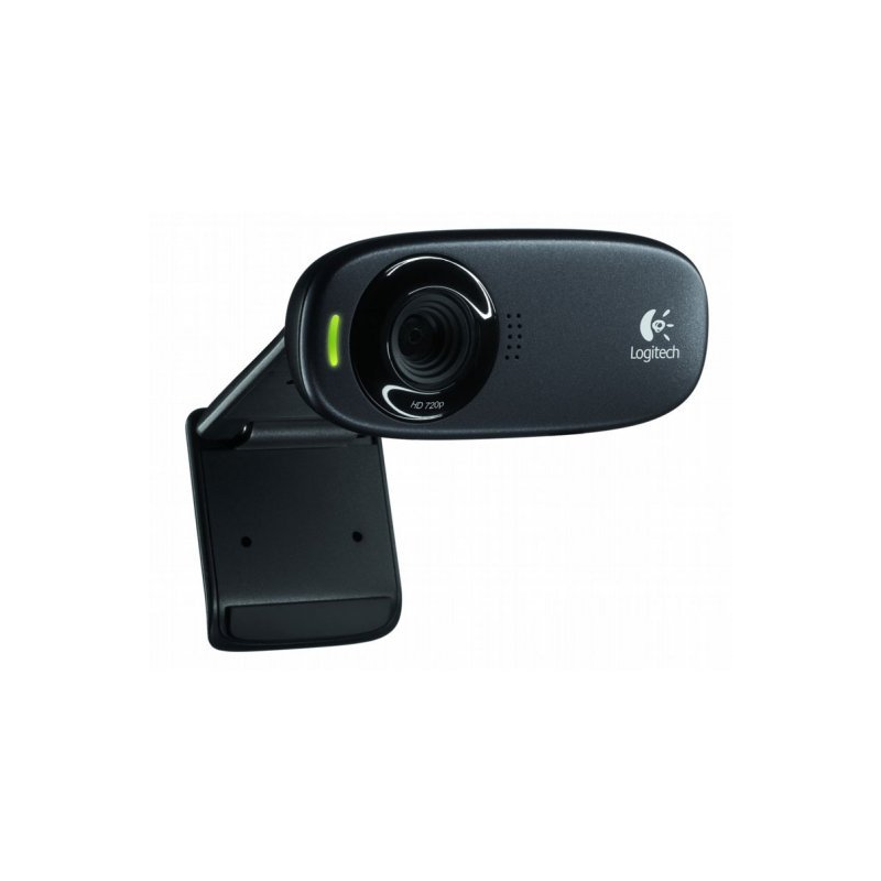 Webcam Logitech C310 HD 720p - 5Mpx - USB 2.0 - Microphone intégré - Angle de vision de 60º - Mise au point fixe - Câble 1,50