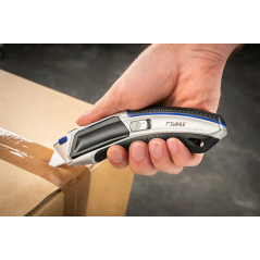 ✅ Dahle 10891 Couteau Professionnel Robuste avec Lame Trapézoïdale en Acier au Carbone SK5 - Guide Automatique en stock