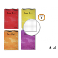 ✅ LOT de 10 Carnet d'Or TN 8º 80 Feuilles Grille Paysage - Spirale Supérieure - Couverture Plastifiée - Marge en stock