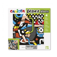 ✅ Pack Carioca Velvet Van Orton Street Pack de 4 Illustrations en Velours à Colorier - Texture Douce - Dévelop en stock