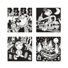 Carioca Velvet Centograffiti Pack de 4 Illustrations en Velours à Colorier - Texture Douce - Développe la Dextérité et la