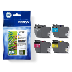 ✅ Brother LC422XL Lot de 4 cartouches d'encre d'origine - LC422 XL VAL couleur pack en stock