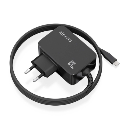 ✅ Aisens Chargeur GAN 65W PD3.0 1xUSB-C 1,8m couleur Noir en stock