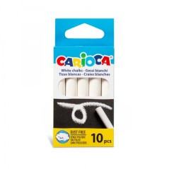 ✅ Carioca Lot de 10 craies standards - Sans poussière - Couleurs vives - Lavables - Faciles à effacer - Couleu en stock